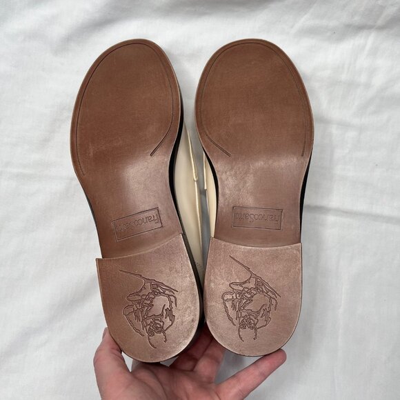 Franco Sarto Womens Lillian Ivory Faux Leather Penny Loafers Size 10 M - Picture 7 of 7